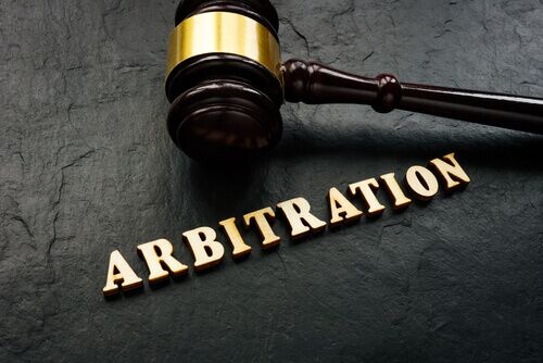 Arbitration,Word,From,Wooden,Letters,And,Gavel,In,