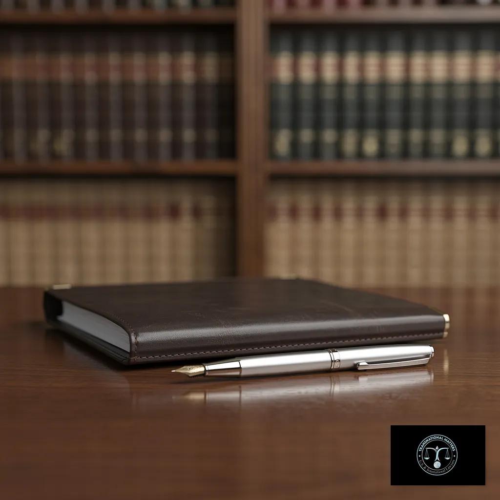 Professional reviewing an employment arbitration agreement in a legal office setting