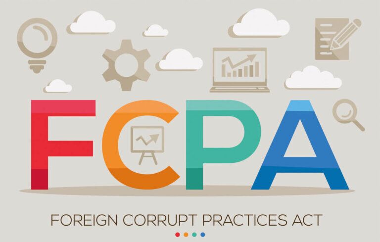 Handshake with cash symbolizing FCPA violations and bribery risk