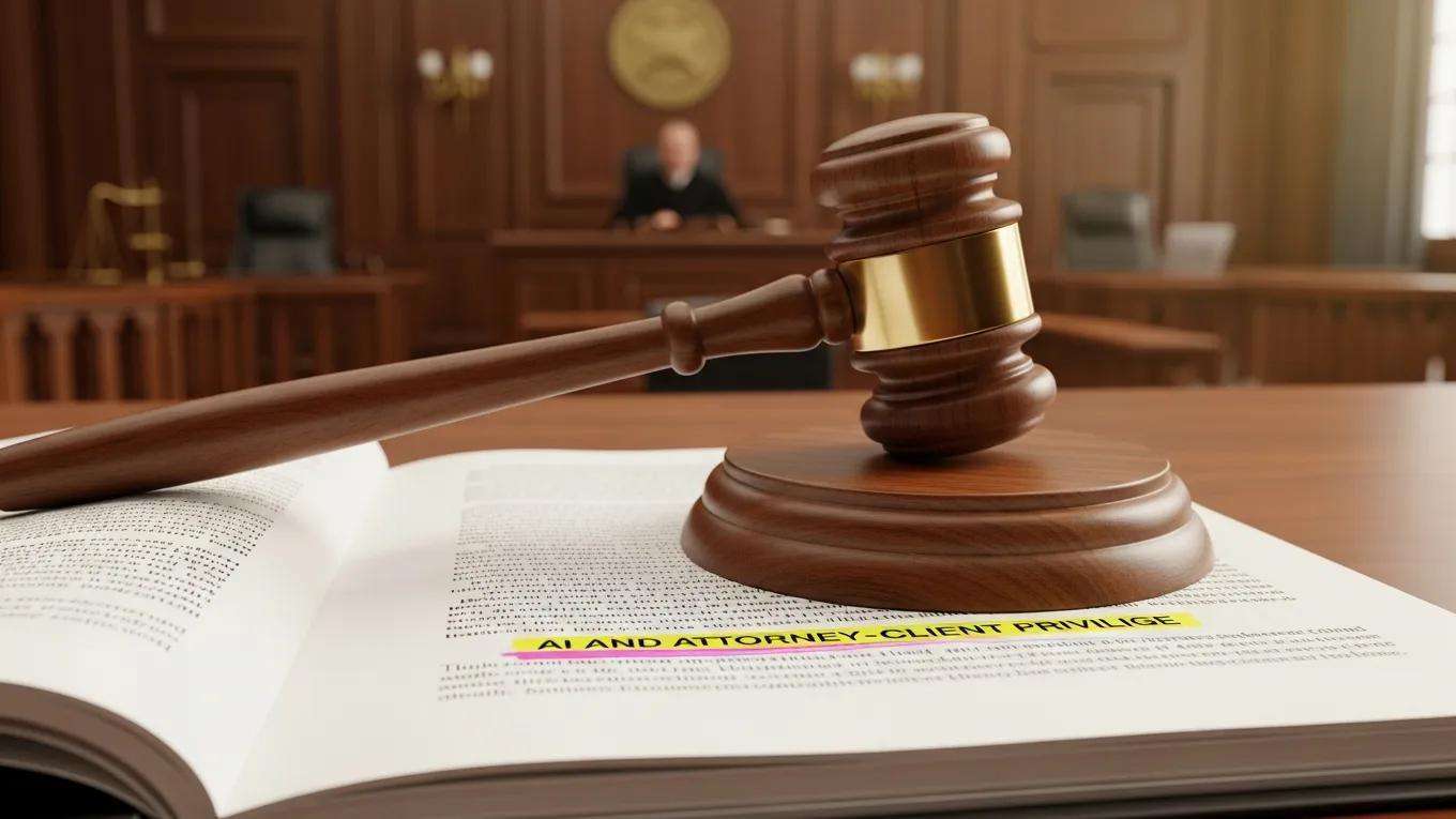 Gavel on legal documents reflecting federal court decisions on AI